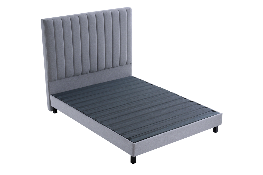 Deluxe Gray Bed Frame-Sleep Firm