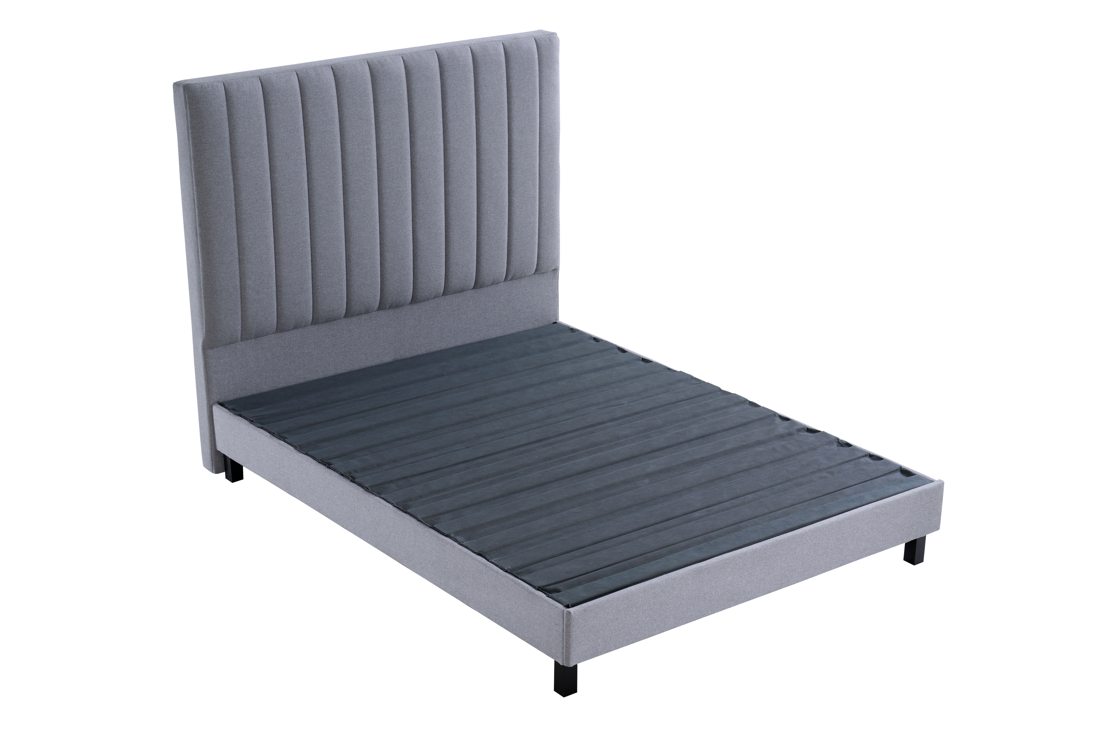 Deluxe Gray Bed Frame-Sleep Firm