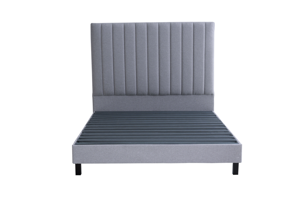 Deluxe Gray Bed Frame-Sleep Firm