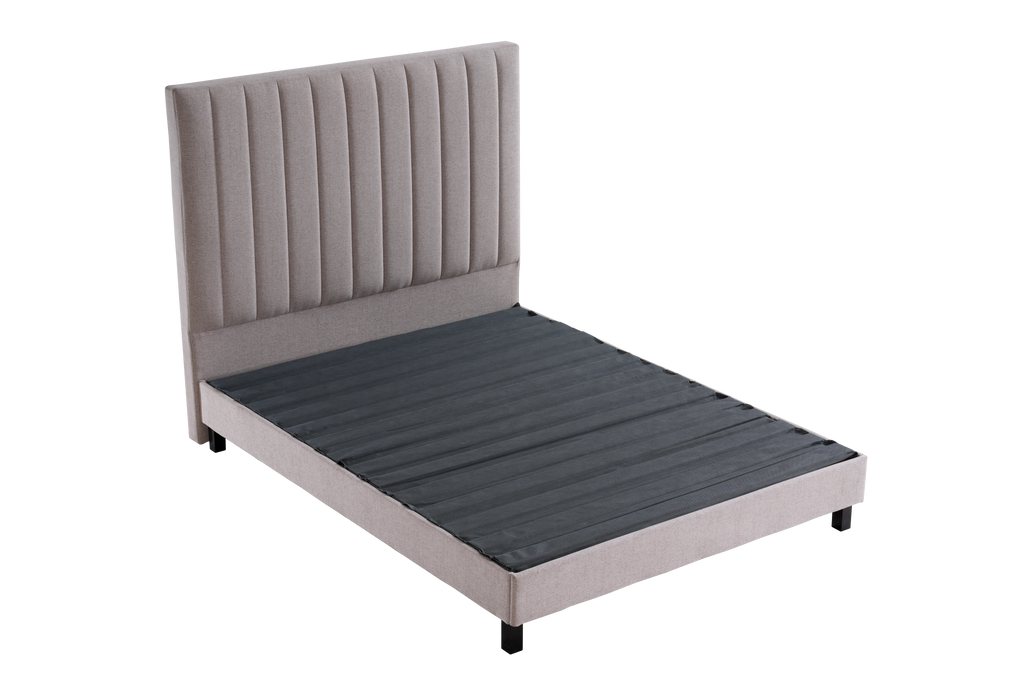 Sleep Firm Luxe mattress and Oatmeal Bed Frame Ensemble-Sleep Firm