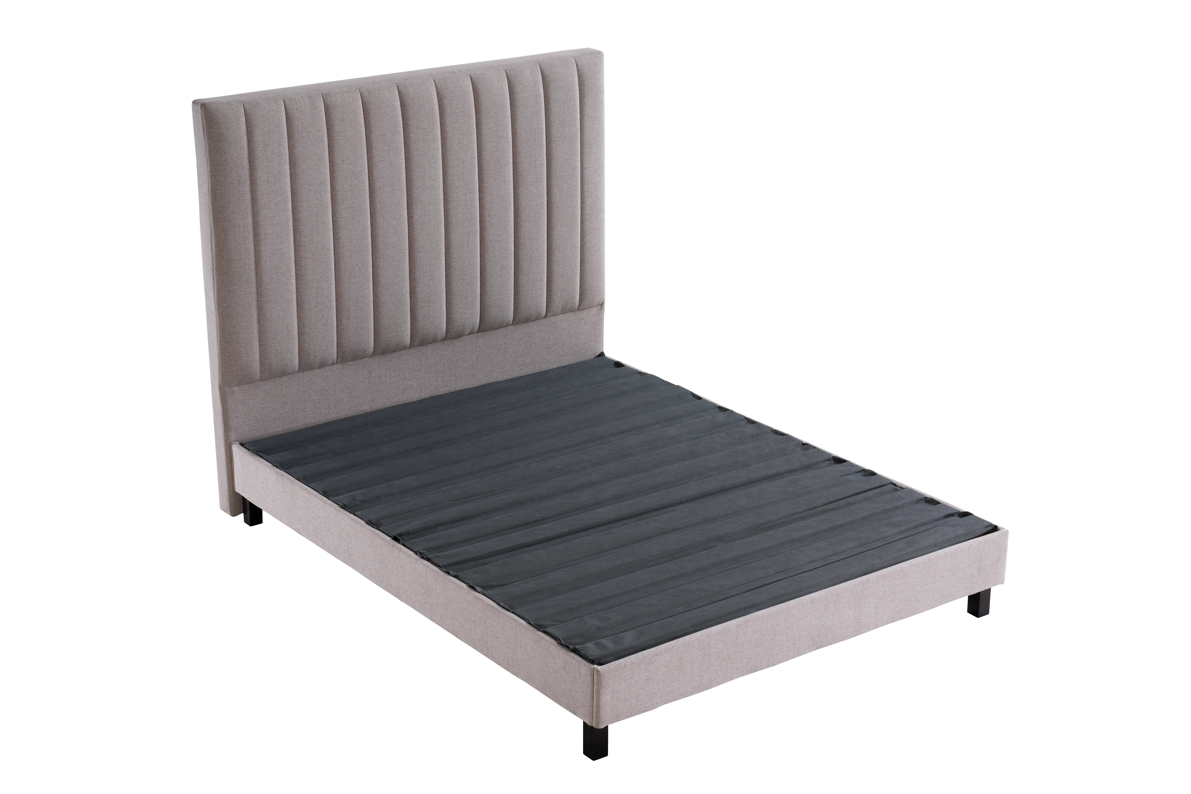 Sleep Firm Luxe mattress and Oatmeal Bed Frame Ensemble-Sleep Firm