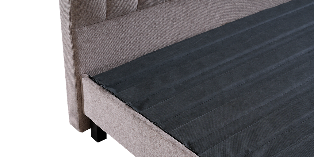 Sleep Firm Luxe mattress and Oatmeal Bed Frame Ensemble-Sleep Firm