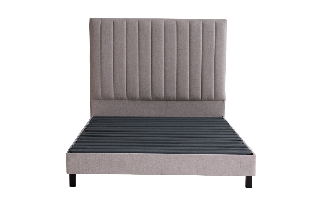 Sleep Firm Luxe mattress and Oatmeal Bed Frame Ensemble-Sleep Firm