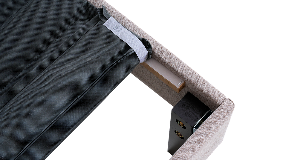 Sleep Firm Luxe mattress and Oatmeal Bed Frame Ensemble-Sleep Firm