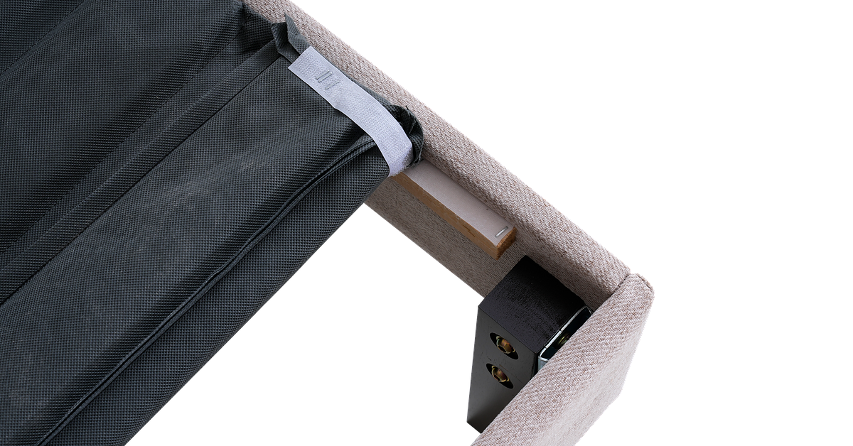 Sleep Firm Luxe mattress and Oatmeal Bed Frame Ensemble-Sleep Firm