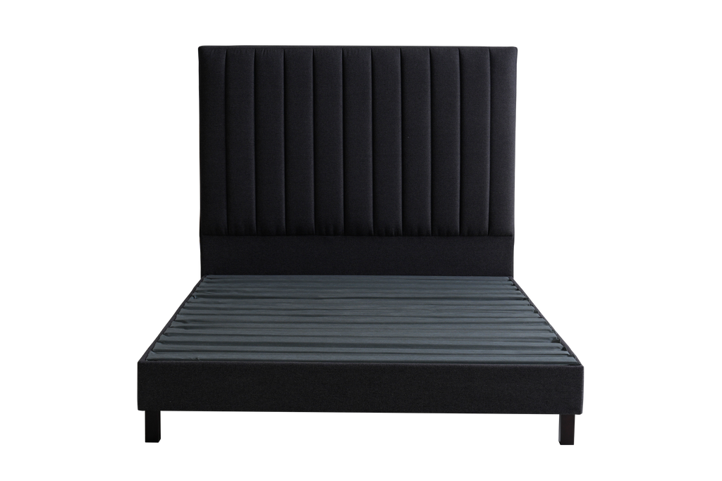 Deluxe Charcoal Bed Frame-Sleep Firm