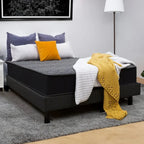 Sleep Firm mattress and Charcoal Bed Frame Ensemble-Sleep Firm