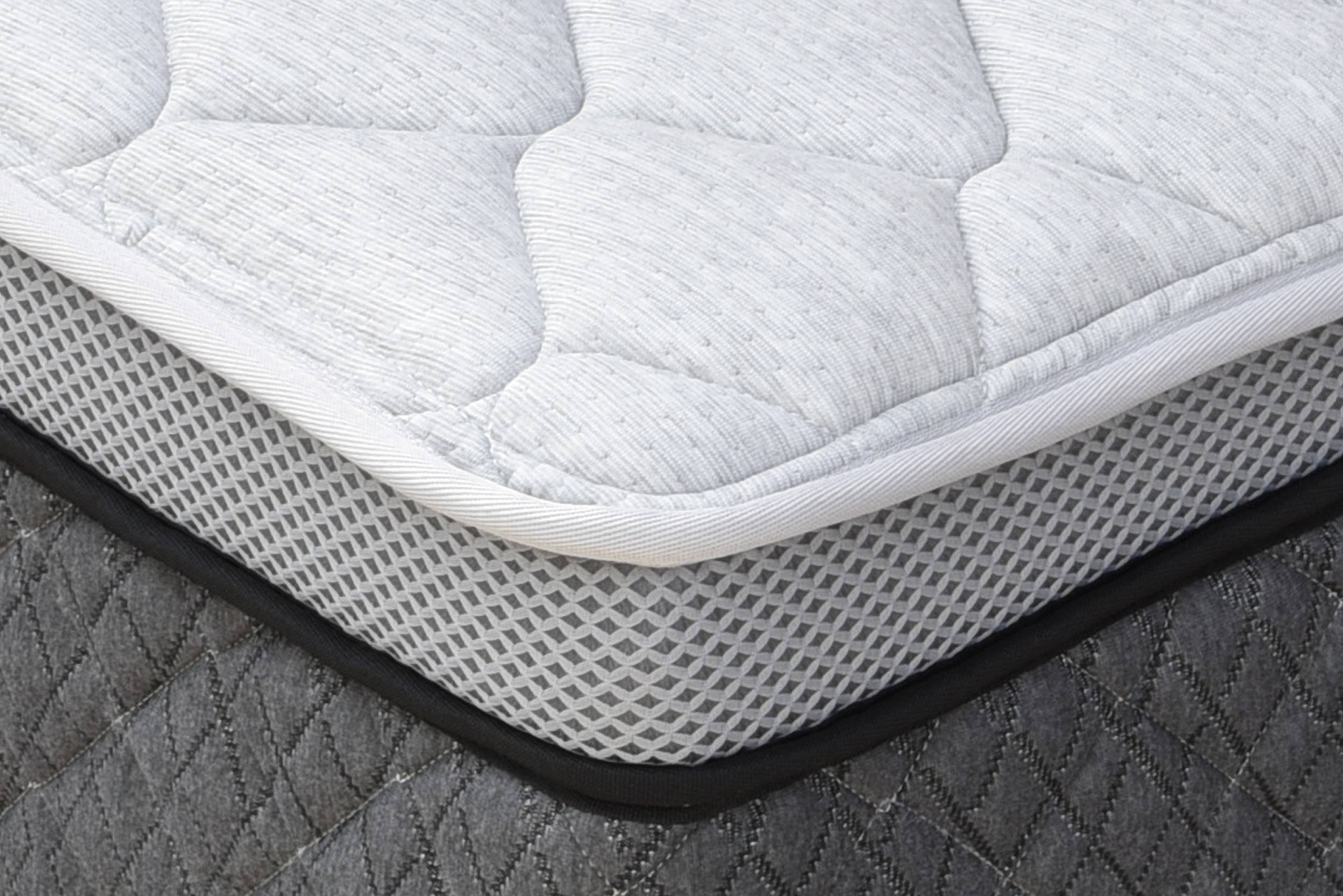 Sleep Firm Luxe mattress and Charcoal Bed Frame Ensemble-Sleep Firm