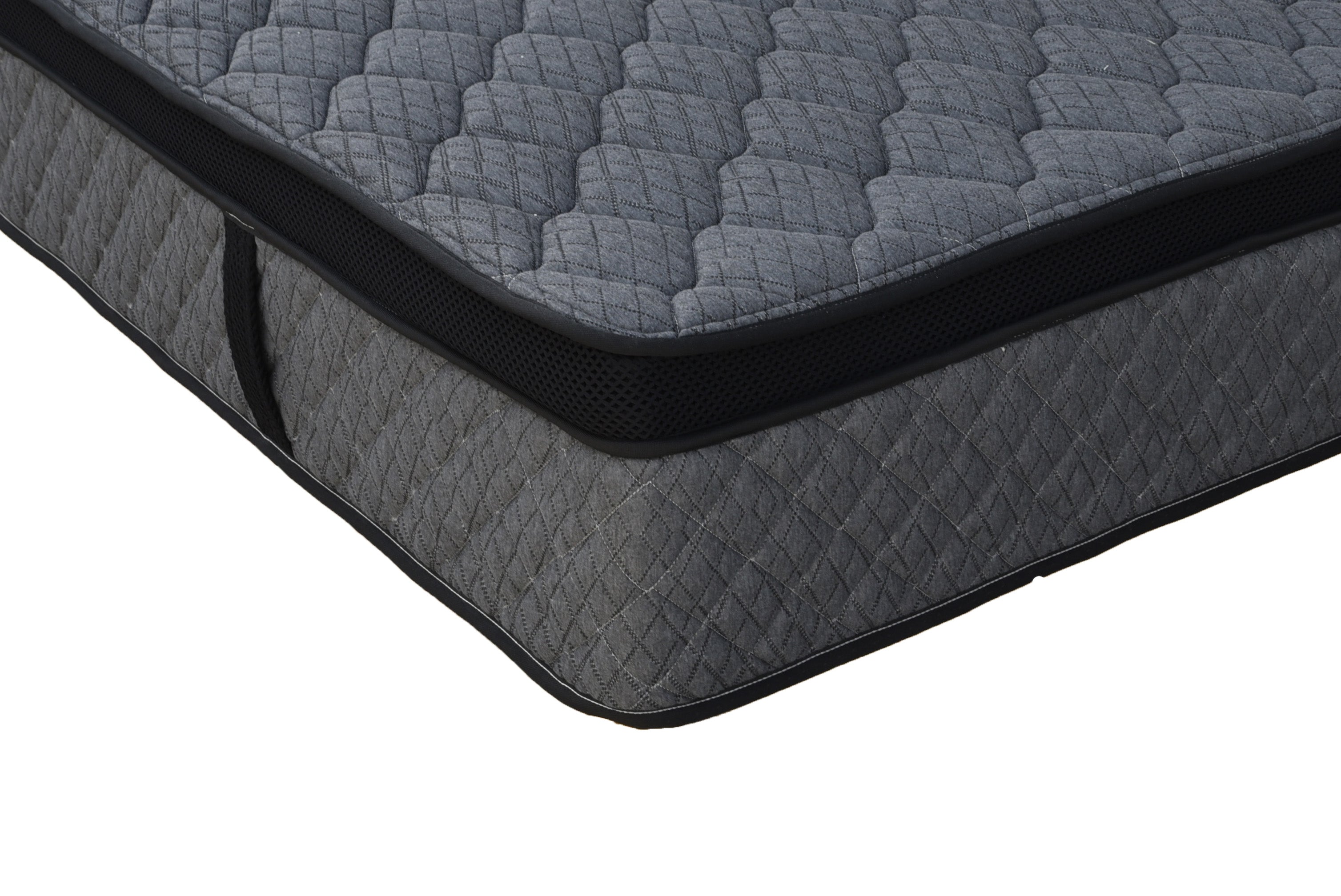 Sleep Firm Ultra mattress and Charcoal Bed Frame Ensemble-Sleep Firm
