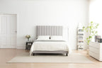 Sleep Firm Luxe mattress and Oatmeal Bed Frame Ensemble-Sleep Firm